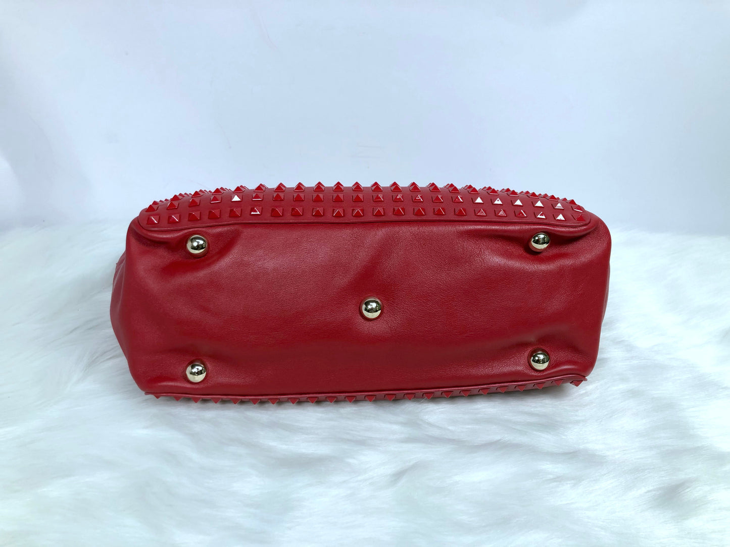 Valentino 紅色鍋釘袋 (Preloved)