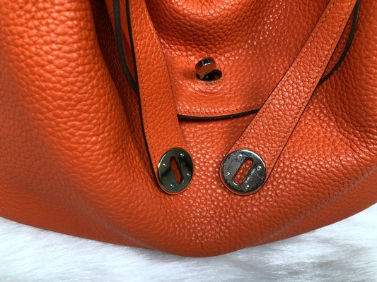 Hermes lindy36 橙色銀扣 (Preloved)