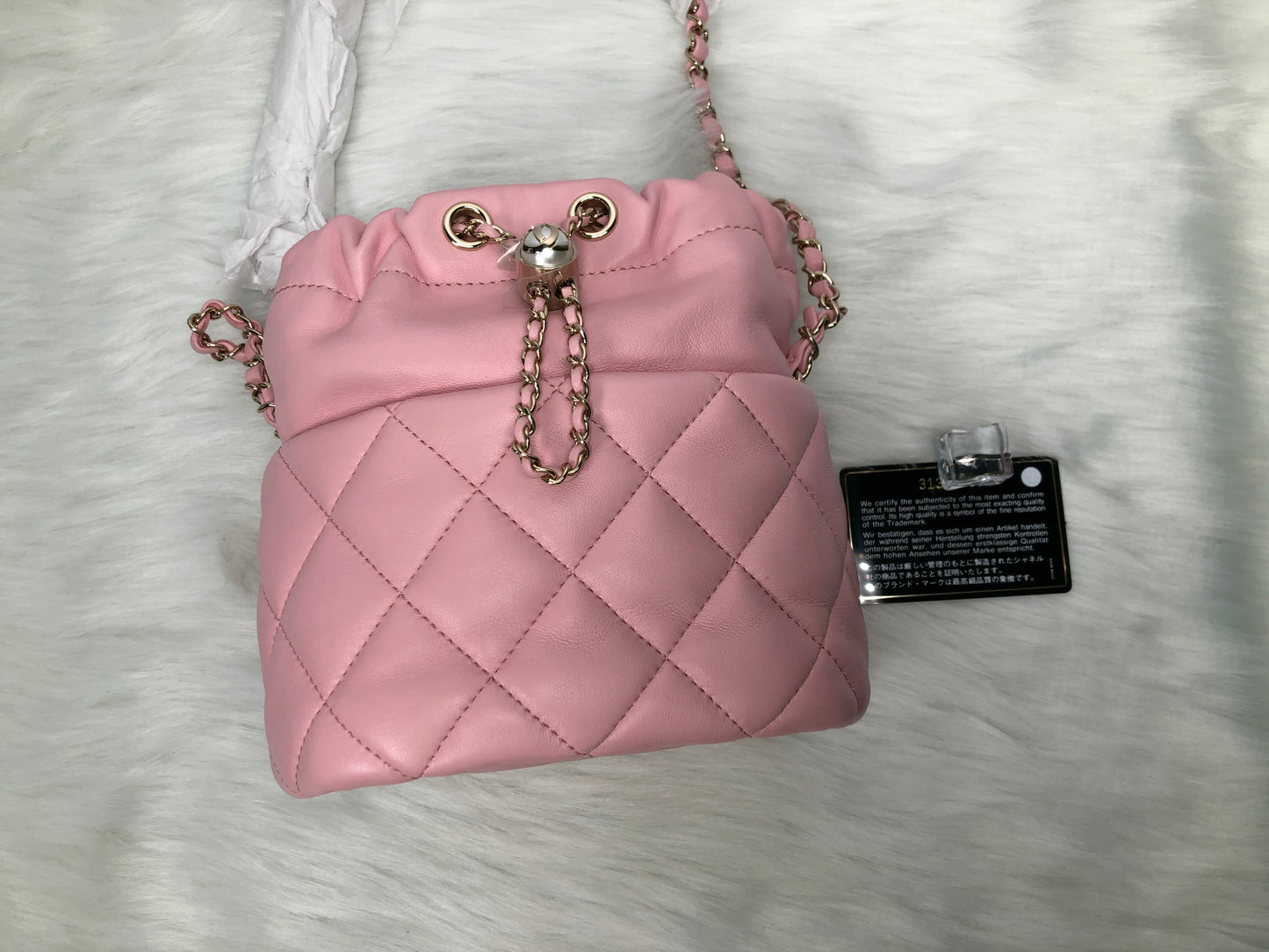 Chanel Bucket Bag 粉色羊皮水桶袋