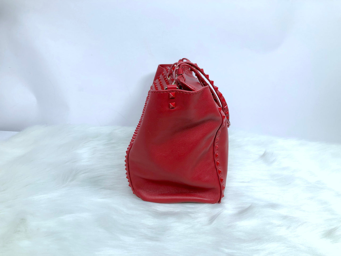 Valentino 紅色鍋釘袋 (Preloved)